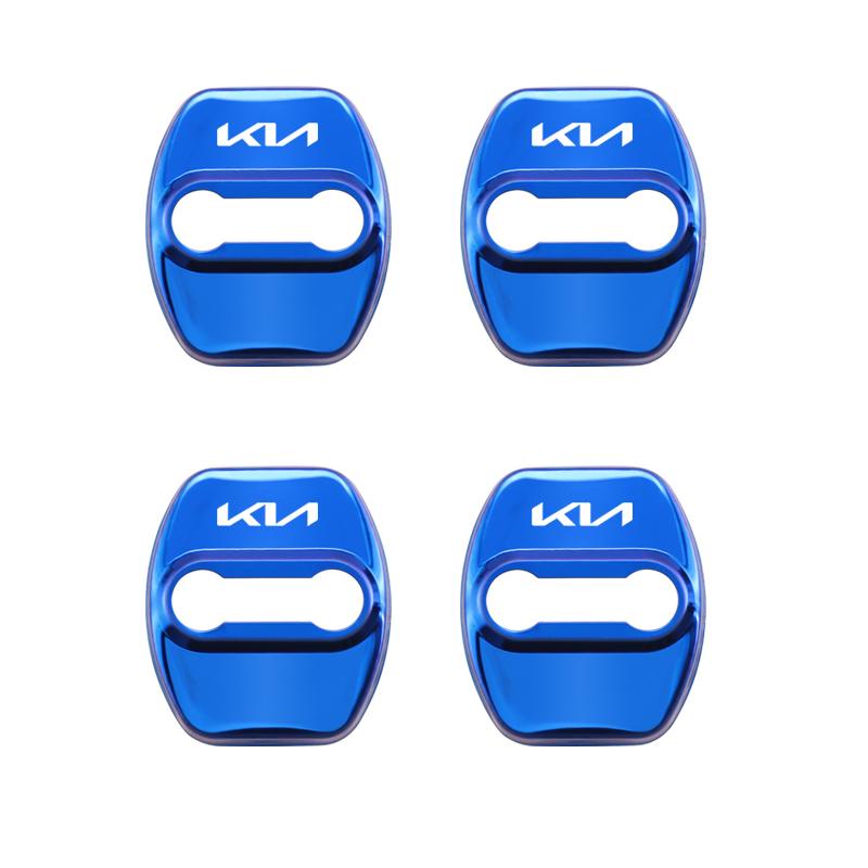 Cqgntp1 4Pcs Car Door Lock Cover Stainless Steel Protection Accessories For Kia GT-Line Sportage Ceed Rio Picanto Sorento Soul Cerato
