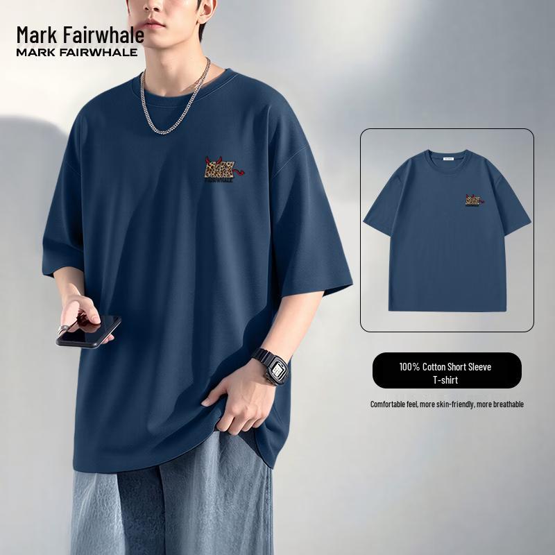 Mark Fairwhale Men's Versatile Loose Fit Cotton T-Shirt