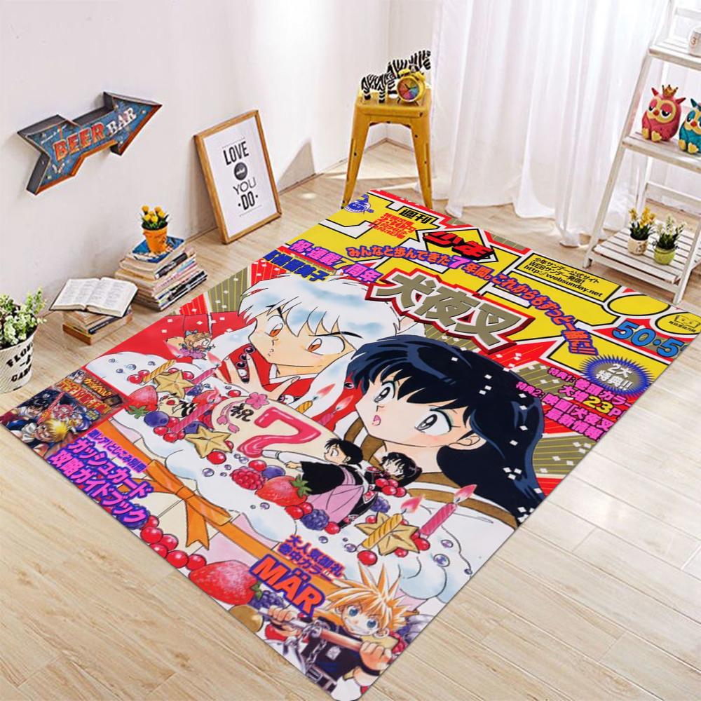 

Japanese anime decorative carpet washable modern popular for living room bedroom bathroom entrance mat soft and stylish 50X80CM