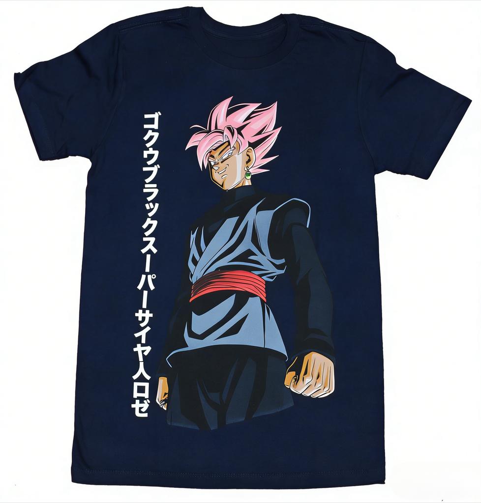 Dragon Ball Super TShirt Men Goku Black Super Saiyan Rosé Anime Graphic Short Sleeve Oversized Streetwear Loose Fit Anime Tee