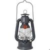 Lampe Tempête - Anthracite - 30 Cm - Métal Galvanisé - Éclairage 24h - Réglage De Mèche