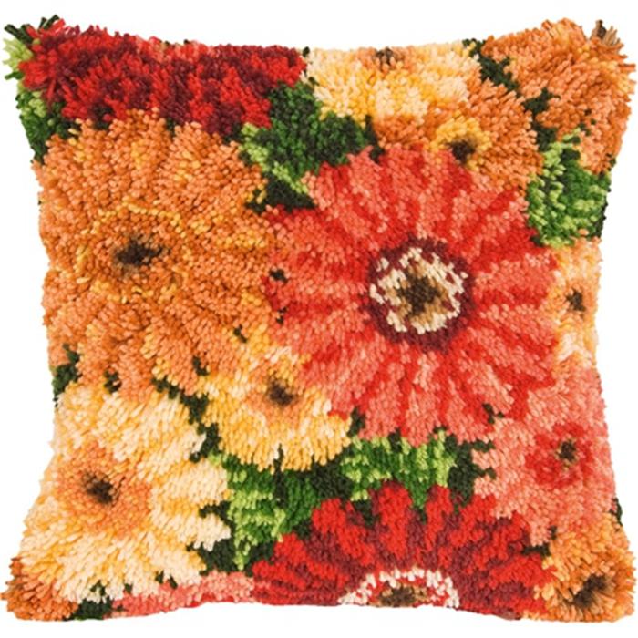 Latch Hook Rug Kits Pillowcase Flower Plants Series Pillow Material Package Handcraft Latch Hook Kits Embroidery Cushion Decor