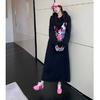 YYFS Women's Fashion Fall Winter Long Sleeve Hooded Loose Waistline Casual Dresses