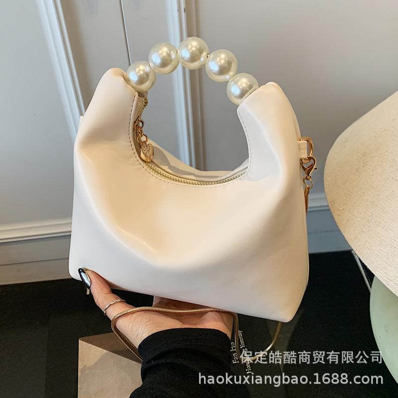 Premium pearl bag women's spring summer 2025 new fashion chain messenger bag versatile shoulder dumpling bag tide