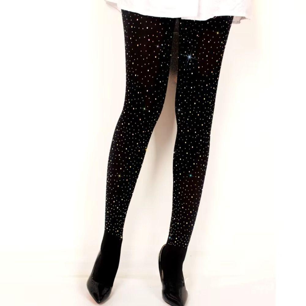 Gymnastics Figure Skating Pants Pantyhose Rhinestone Tights Ice Skating Socks Autumn Winter