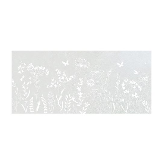 Frosted Flower Static Sticker Glass Decorative Static Floral Plants Window Cling Waterproof B