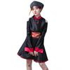 Zombie Vampire Vintage Embroidery Print Halloween Zombie Costume Dress Free Stickers