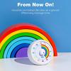 60-Minuten Visueller Timer für Kinder, Countdown-Timer für Klassenzimmer & Küche, Schreibtisch-Timer zum Lernen, Regenbogen-Druck Kinder Zeitmanagement-Tool (Weiß)