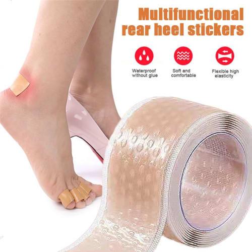 Silicone Heel Blister Prevention Tape, Discreet, Skin-Tone, Prevents Shoes from Slipping, Adhesive Tape, Relieves Foot Pain, Abrasion-Resistant, Water