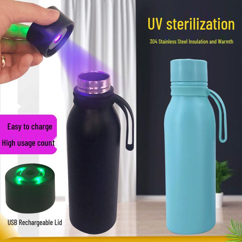 Stainless Steel UV Sterilizing & Heat Preserving Water Bottle - Ideal Holiday Gift