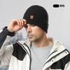 Knitted hat, men's winter velvet thickened cold-proof outdoor cycling wool knitting, hat scarf three-piece set
