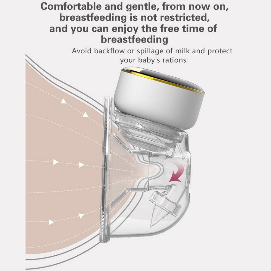 Pompă de sân reîncărcabilă, portabilă, fără fir, anti-reflux, lapte matern, cu mâinile libere, pompă de sân inteligentă, portabilă, extractoare de lapte, pompă
