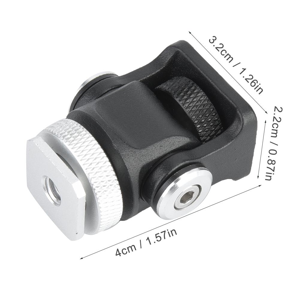 Mini Hot Shoe Mount Monitor Microphone Flash Holder 14 Inch Screw Camera Bracket