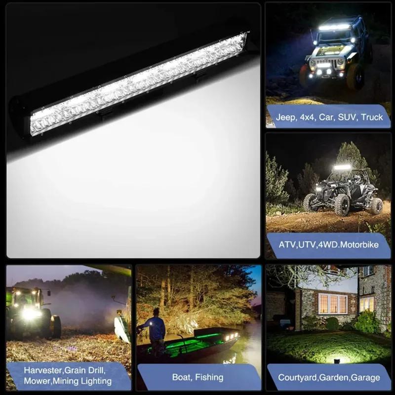 Car LED Light Bar Offroad 4x4 Spotlights Fog Lamp 12V 24V 3 Rows Headlight Truck Farm Tractor Boat SUV ATV Light Bar/work Light