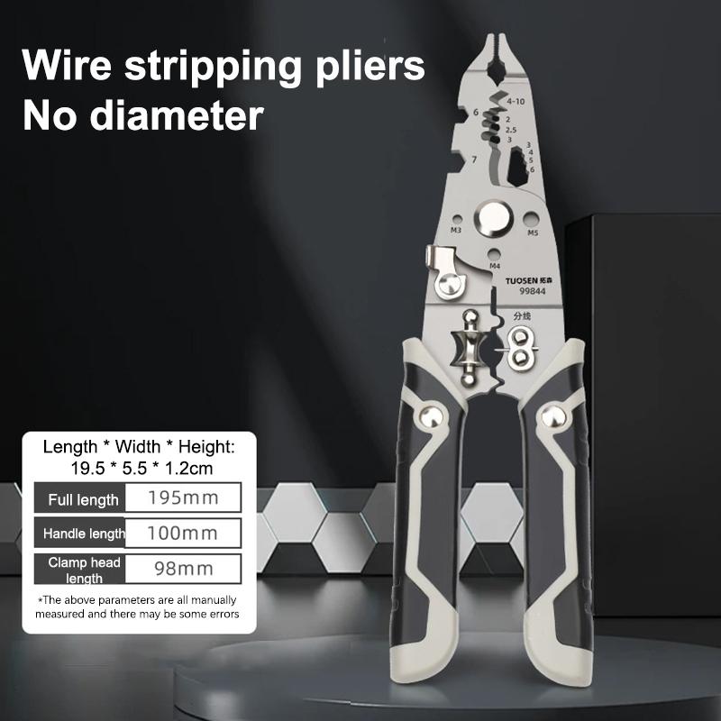 Multifunctional Wire Stripper Tools Electrician Wire Splitter Wire Winding Pliers Crimping Pliers Electrician Repair Hand Tool