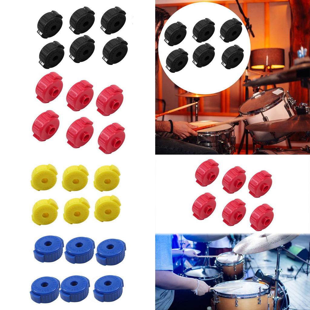 6Pcs Drum Quick Release Nuts Set Cymbal Mate Spare Parts Replacements Drumming Equipment Accessory