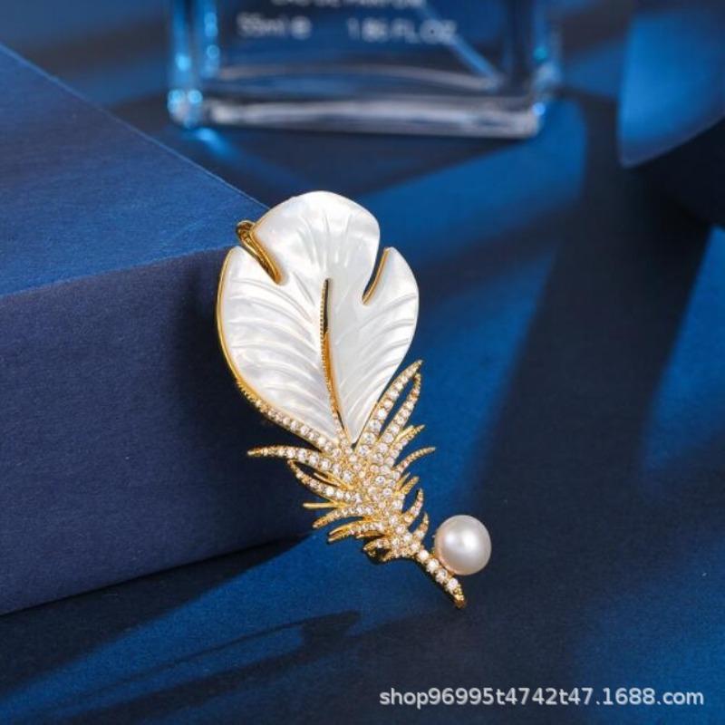 New Alloy Brooch High-end Niche Women's Peony High-end Pin Coat Suit High-end Versatile Brooch