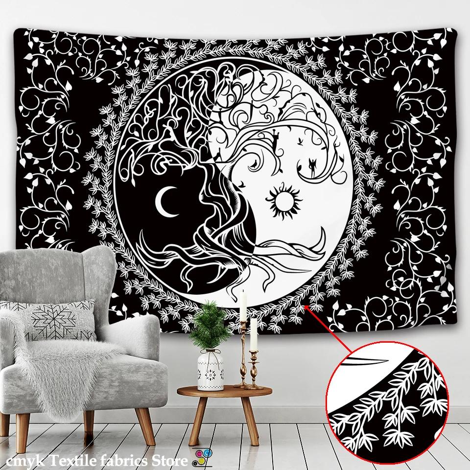 Celestial Sun and Moon Tapestry  Mystical Art for Living Room Decor Boho Style Enhance Your Space with Cosmic Vibes