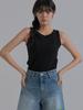 Sorry, Too Much Love Essential Ribbed Tank Top_Black