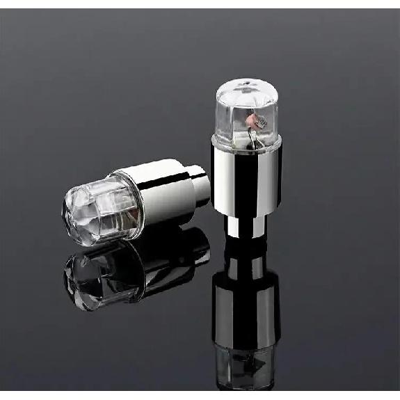 2/4PCS Colorful LED Wheel Valve Lights Motorcycles Bicycles Car Wheel Tire Valve Caps Universal Dustproof Bicycle Valve Cover Valve Stems 1