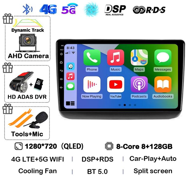 Android 14 Auto Carplay WIFI+4G For Jeep Grand Cherokee WK2 2013 - 2020 Car Radio GPS Navigation Multimedia Video Player Stereo