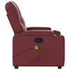 Massage Chair Burgundy Faux Leather