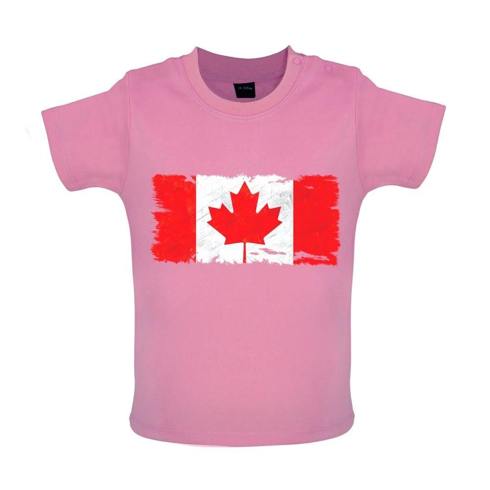 Canada Grunge Style Flag - Baby Kids Boys Girls Unisex T-Shirt / Babygrow - Canadian Country Flags 100