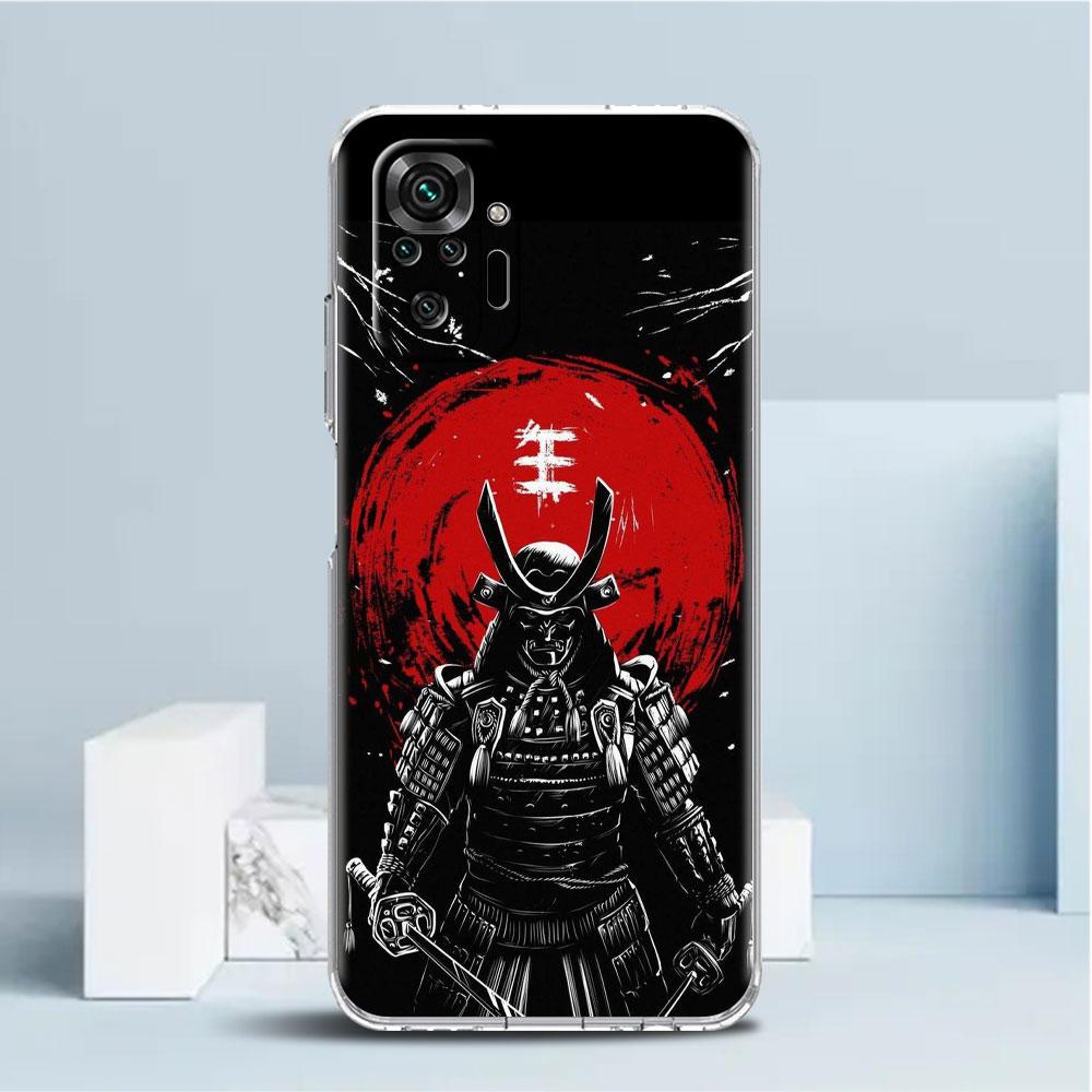Husă Mască Samurai Oni Pentru Xiaomi Redmi Note 11 Pro 10 9 9S 8 8T 7 9A 9C 9T 10 10C K40 Husă Moale Transparentă TPU Pentru Telefon
