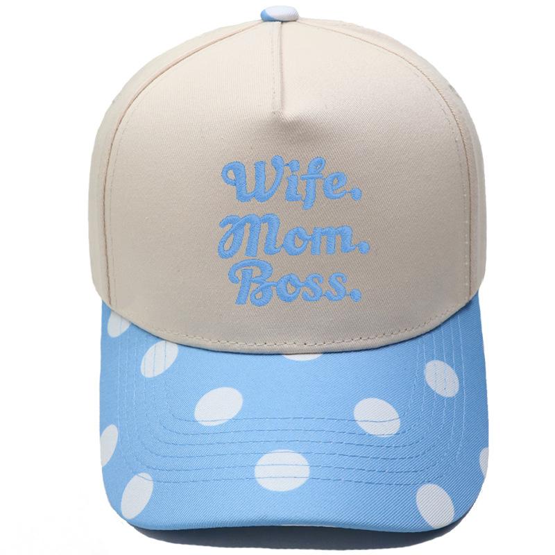Wife mom Boss Truck Driver Hat Embroidery Color Matching Baseball Cap Male Female Casual Retro Hat