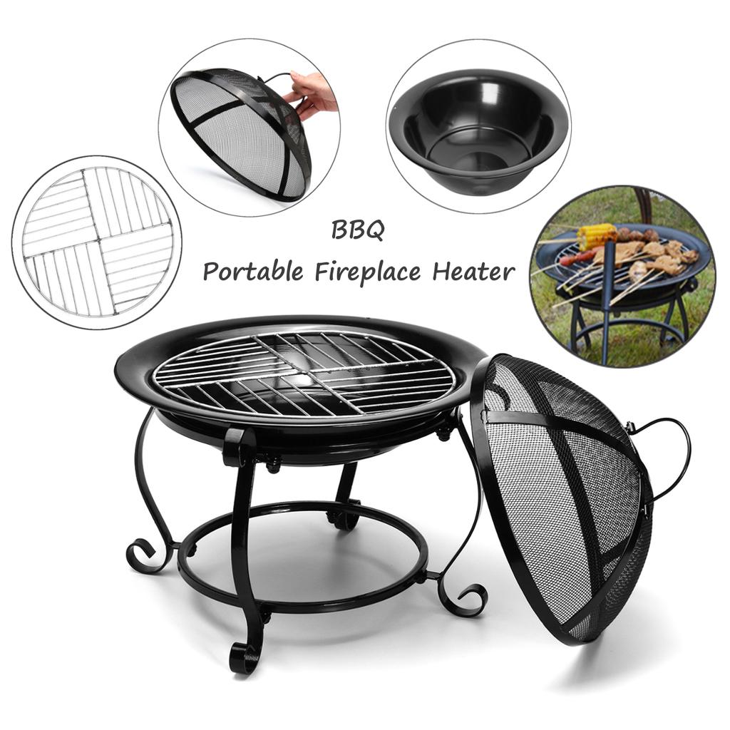 Outdoor BBQ Portable Barbecue Burner Cooker Patio Fireplace Stove Camping Grills