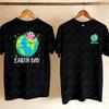 Happy Earth Day 2025 Floral Planet Unisex TShirt Harajuku Graphic T Shirts Vintage Y2k Top Vintage Clothes High Quality Cotton