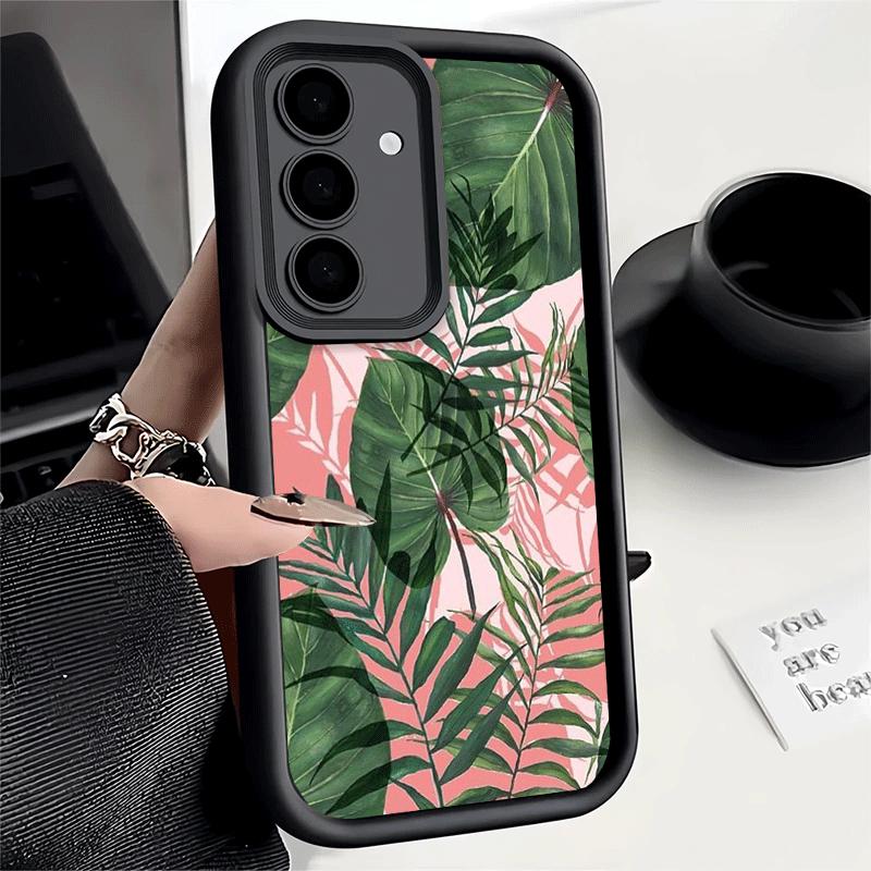 Phone Case for Samsung Galaxy A17 A16 A15 A14 A13 Summer Plants Green Leaf A56 A36 A26 A55 A35 A25 A54 A34 A24 A53 A33 A23 A07 A