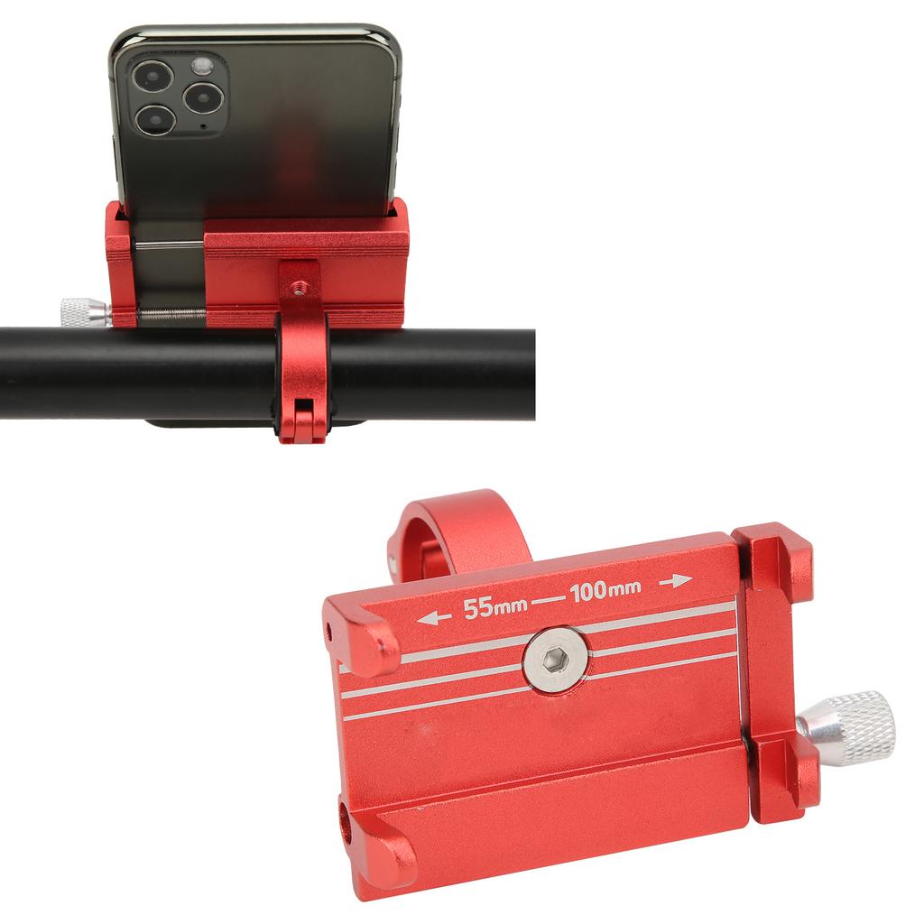 Phone Mount High Hardness Light Corrosion Resistance Firmly Install for for 31.8mm 25.4mm 22.2mm HandlebarsRed