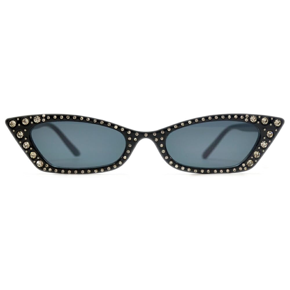 [MERRY PLEASURE] Sunglasses for Men and Women, Fashion Glasses, Cat Design, Cat Eye, Rhinestone, Cat Goods