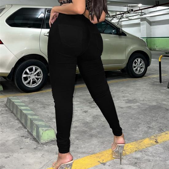 Skinny Kalhoty Super měkké Prodyšné Poutavé Ženy Tenká Elasticita Skinny Denim Kalhoty Denim K narozeninám