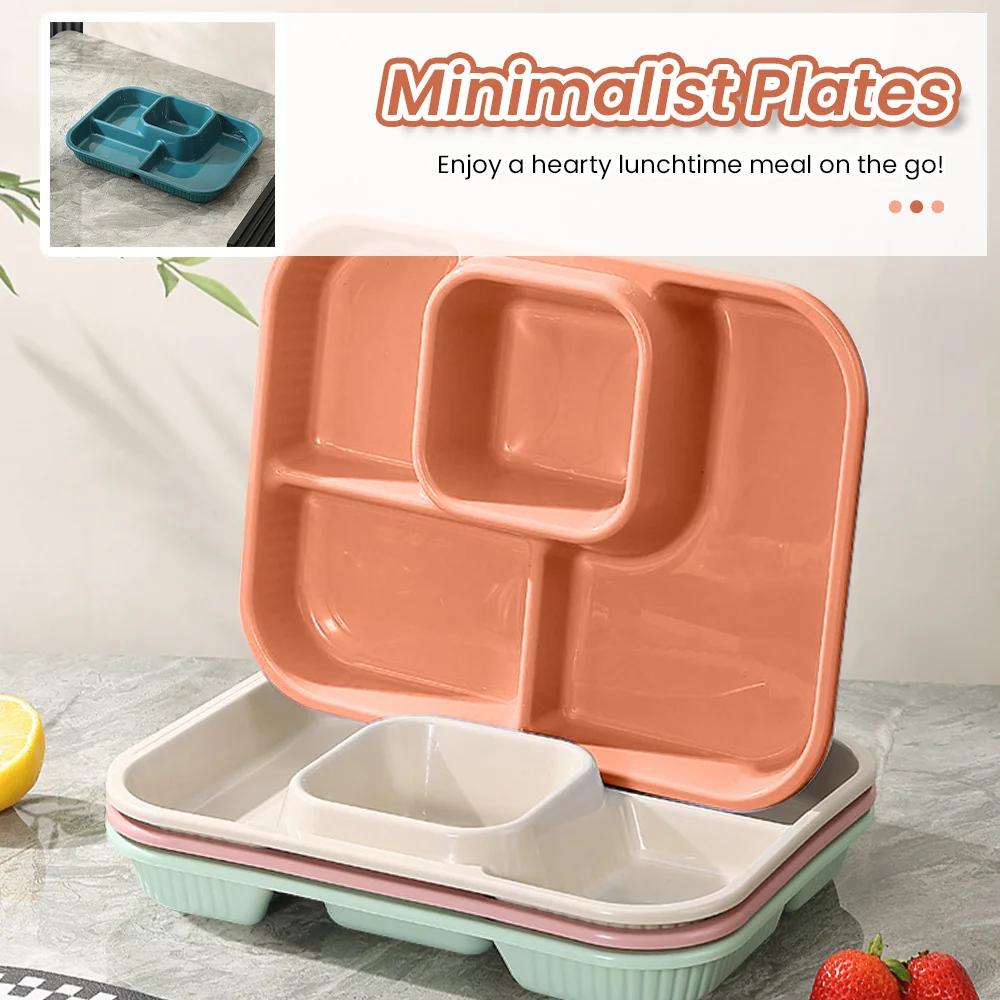 Plastic Divided Plate Children's Home Fat Reduction Plate School Canteen Ration Can Be Microwave Separated Fast Food Plate