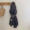 Korean Retro Grid Scarf Women's Autumn New Cotton and Linen Long Style Shawl Scarf
