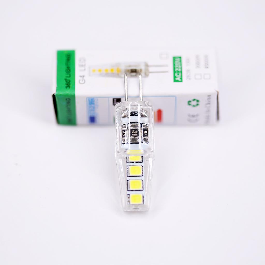 Mini G4 Led Lamp Corn Bulbs Beads Home Room 3000k Pendant 220V 8/10leds PC shell Decorative Replacement No flickering Chandelier