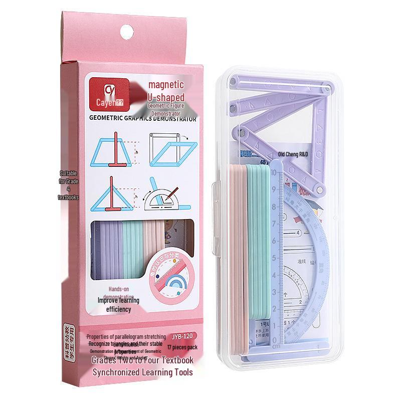 Lower Grade Magnetic Geometric Shapes Set - Parallelogram & Triangle Learning Tools for Elementary Students