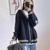 Pulover pentru femeie haină cu decolteu în V, mânecă lungă, tricotat cu un singur piept, tricotaj, mozaic, broderie de culoare, model de stea, tricotaje lejer