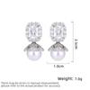 Women's Light Luxury Design Elegant Vintage Zircon Imitation Pearl Earrings Fashionable And Versatile Niche Design Earrings