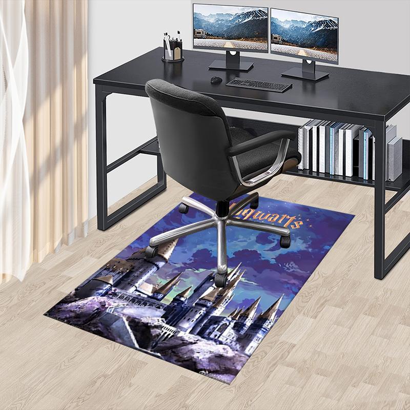 1pc Hogwarts Harry Potter Carpet, for Home & Office Decor, Desk Chair Carpet, Festive GiftL1342