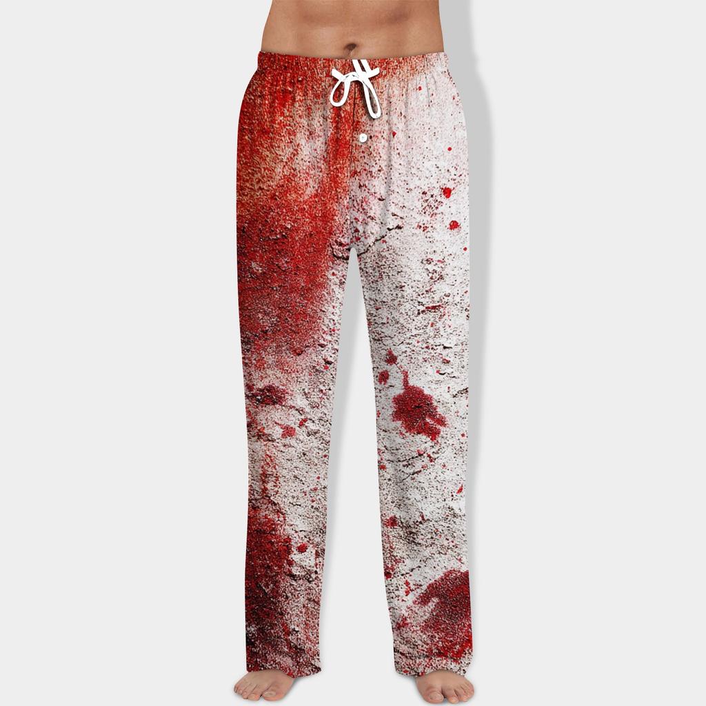 Pantaloni da Uomo con Stampa di Halloween Coulisse Pantaloni Pigiama Casual