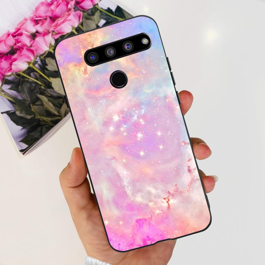 For LG V50 ThinQ 5G Case LM-V500EM Phone Cover Fashion Flower Butterfly Soft Silicone Back Cover For LG V40 V50s Thinq 5G Bumper