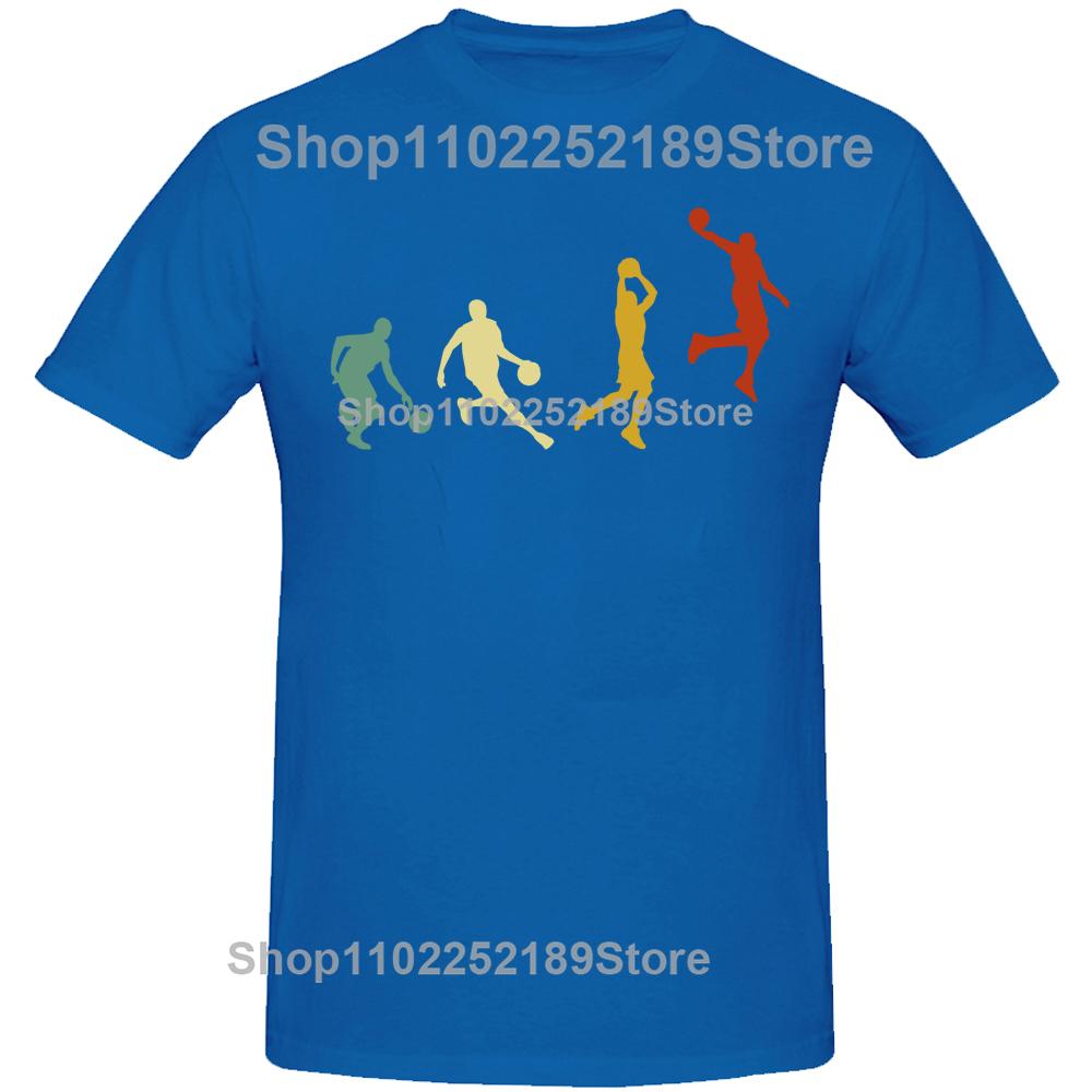 Basketball Player Sports Evolution T-Shirt Funny Birthday Gift For Men Boyfriend Round Neck Casual Cotton T Shirts Tshirt