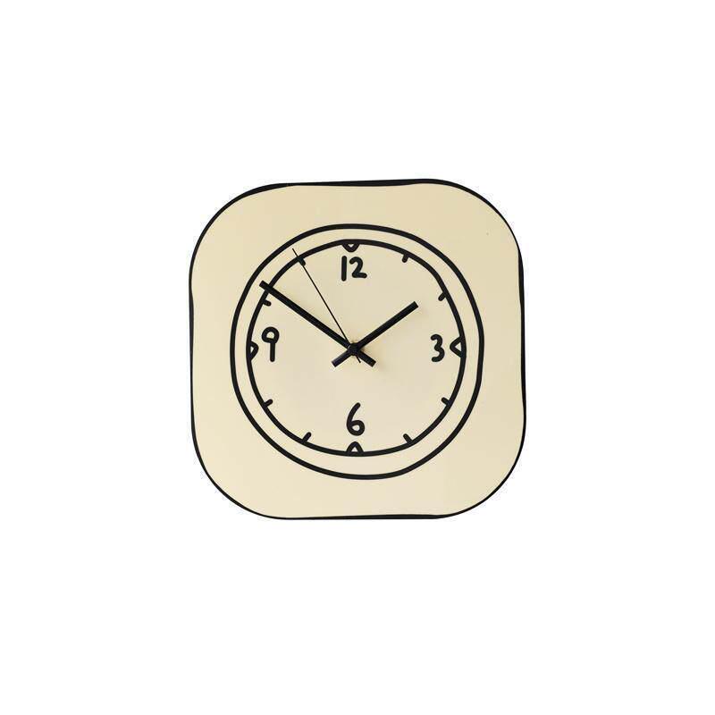 

Minimalist Cream Acrylic Wall Clock - Silent Childlike Design for Living Room or Desk Other