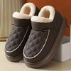 Autumn Winter Warm Snow Boots for Women Plush and Thick Insulation for Warm Home Cotton Shoes Waterproof and Anti Slip Solid Color Cotton Slippers