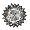 Multipurpose Quiet Movement European Wall Clock Metal Frame Geometric Heart Design Battery Operated For Home Decors Gift