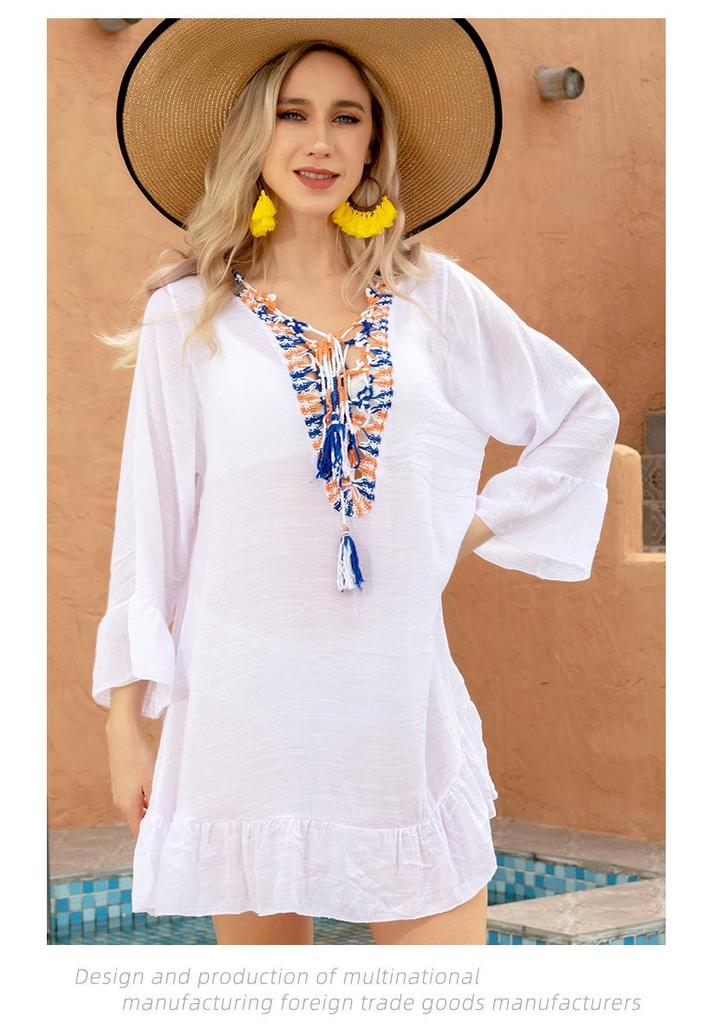 2025 Summer Plus Size Handmade Bikini Beach Cover-up Women's Clothing