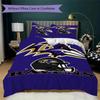 Baltimore Ravens Muster Bettwäsche Steppset Steppdecke Kissenbezug Heimdekoration Geburtstagsgeschenk (1*Bettbezug + 2*Kissenbezug ohne Füllung)